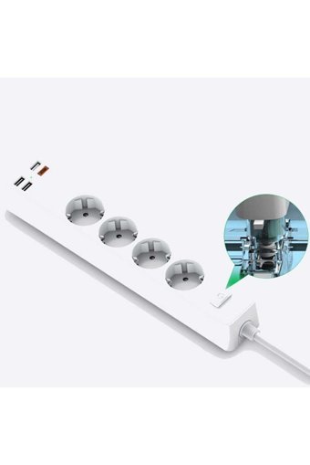 Dolia 4'lü Soket 1 metre 4'lü USB Kablolu Çiftli Akım Korumalı Priz