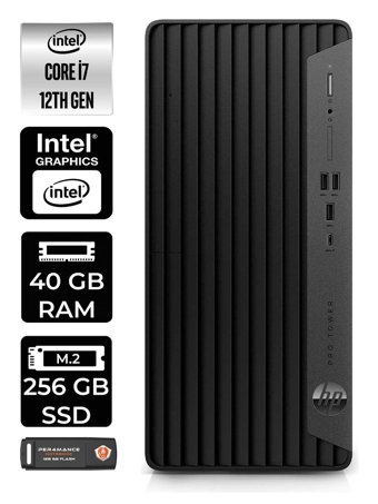HP Pro Tower 400 G9 6U3M9EA Dahili Intel UHD Graphics Intel Core i7 12700 40 GB Ram 256 GB SSD Tower Windows 11 Home Masaüstü Bilgisayar + PER4 BELLEK
