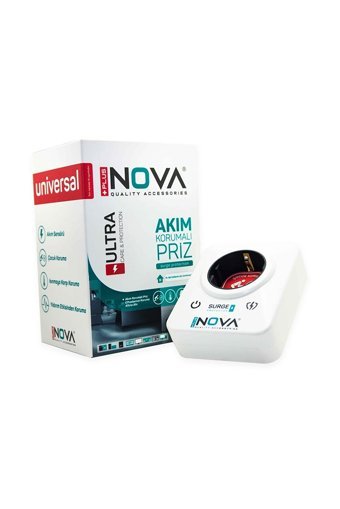 Novaplus Pls000123 Tekli Soket Kablosuz Tekli Akım Korumalı Priz
