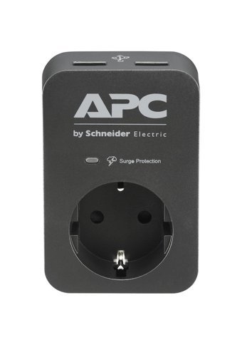 Apc By Schneider Electric Pme1Wu2B-Gr Tekli Soket 2'li USB Kablosuz Tekli 680 J Akım Korumalı Priz