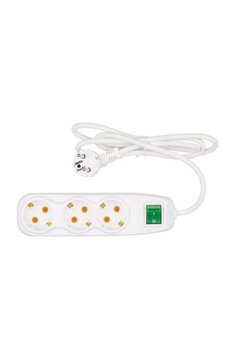 Nilson 43134115 3'lü Soket 1.5 metre Kablolu Çiftli Akım Korumalı Priz