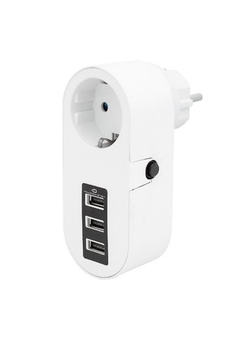 Powermaster Pm4913 Tekli Soket 3'lü USB Kablosuz Tekli Akım Korumalı Priz