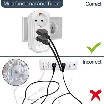 Joyne 3'lü Soket 4'lü USB Kablosuz Tekli Akım Korumalı Priz