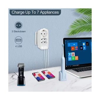 Joyne 3'lü Soket 4'lü USB Kablosuz Tekli Akım Korumalı Priz