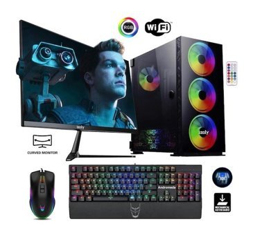 Izoly Anubarak X Harici GeForce GTX 1660 Super Intel Core i5 10400F 16 GB Ram 256 GB SSD Tower FreeDos 24 inç Monitörlü Masaüstü Bilgisayar