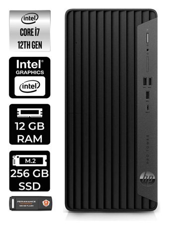 HP Pro Tower 400 G9 6U3M9EA Dahili Intel UHD Graphics Intel Core i7 12700 12 GB Ram 256 GB SSD Tower FreeDos Masaüstü Bilgisayar + PER4 BELLEK