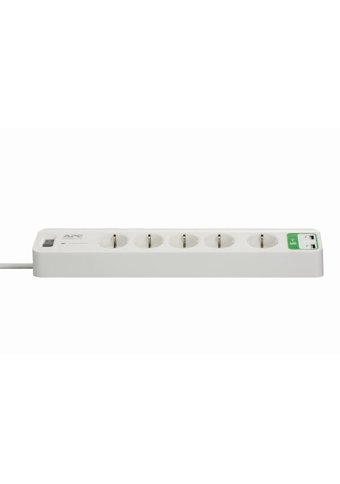 Apc By Schneider Electric Pm5U-Gr 5'li Soket 1.83 metre 2'li USB Kablolu Tekli 918 J Akım Korumalı Priz
