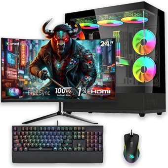 Izoly E-VİX QUİRİTİS X Harici GeForce RTX 4060 Ti Intel Core i5 12400F 32 GB Ram 512 GB SSD Tower FreeDos 24 inç Monitörlü Masaüstü Bilgisayar