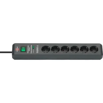 Brennenstuhl Secure-Tec 6'lı Soket 2 metre Kablolu Tekli Akım Korumalı Priz