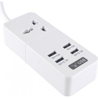 Ozmik Zgn Tekli Soket 2 metre 4'lü USB Kablolu Tekli Akım Korumalı Priz