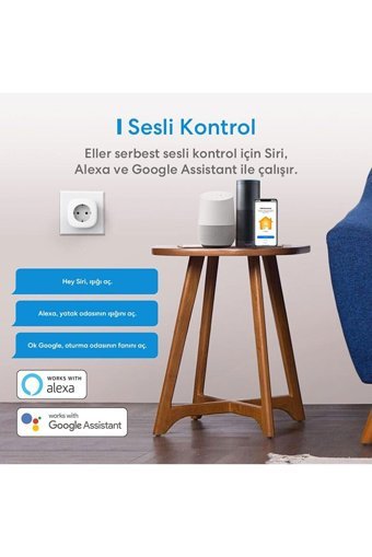 Meross Mss210-4 Tekli Soket Kablosuz Tekli Akım Korumalı Priz
