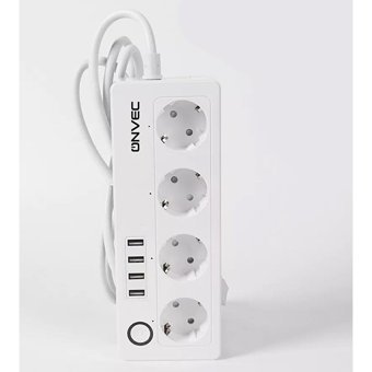 Onvec Onv-Gp072318M 4'lü Soket 1.8 metre 4'lü USB Kablolu Çiftli Akım Korumalı Priz