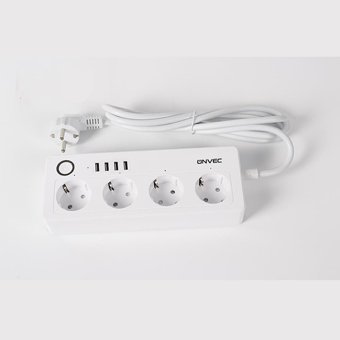 Onvec Onv-Gp072318M 4'lü Soket 1.8 metre 4'lü USB Kablolu Çiftli Akım Korumalı Priz