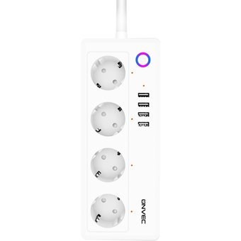 Onvec Onv-Gp072318M 4'lü Soket 1.8 metre 4'lü USB Kablolu Çiftli Akım Korumalı Priz