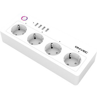 Onvec Onv-Gp072318M 4'lü Soket 1.8 metre 4'lü USB Kablolu Çiftli Akım Korumalı Priz