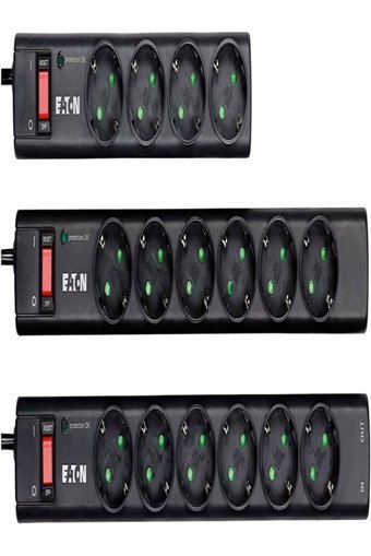 Eaton Ps4D 4'lü Soket 1.5 metre Kablolu Çiftli Akım Korumalı Priz