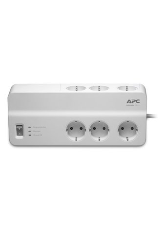 Apc By Schneider Electric Pm6-Gr 6'lı Soket 2 metre Kablolu Çiftli 1836 J Akım Korumalı Priz