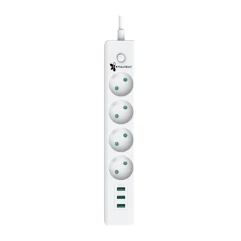 Fulltech Ftr-06 4'lü Soket 2 metre 3'lü USB Kablolu Tekli Akım Korumalı Priz