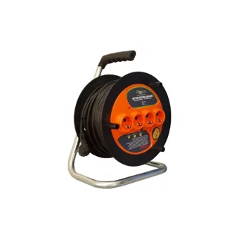 Bylion 3500 W Kalın Topraklı Akım Korumalı 4'lü 35 m Makaralı Uzatma Kablolu Priz Çok Renkli