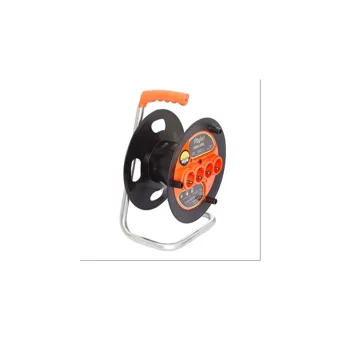 Bylion 3500 W Kalın Topraklı Akım Korumalı 4'lü 35 m Makaralı Uzatma Kablolu Priz Çok Renkli