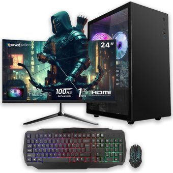 Izoly E-VİX DRYSUS Harici Radeon RX 550 Intel Core i5 4440 16 GB Ram 512 GB SSD Tower FreeDos 24 inç Monitörlü Masaüstü Bilgisayar