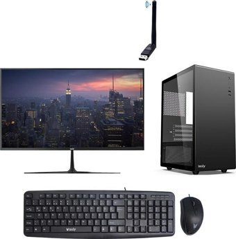 Izoly M110 GLASS Harici GeForce RTX 3060 Ti Intel Core i5 3470 16 GB Ram 256 GB SSD Tower FreeDos 22 inç Monitörlü Masaüstü Bilgisayar