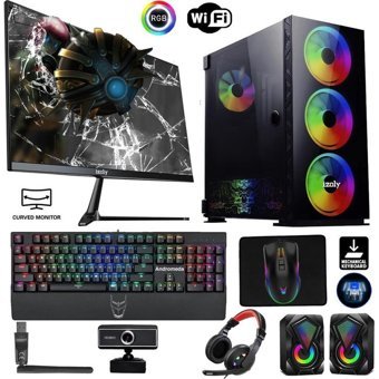 Izoly Beta X Harici GeForce RTX 2060 Super Intel Core i3 10100F 32 GB Ram 512 GB SSD Tower FreeDos 24 inç Monitörlü Masaüstü Bilgisayar