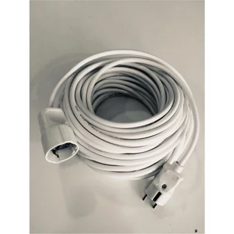 Anzeygrup 1'li500 W Kalın Topraklı 20 m Uzatma Kablolu Priz Beyaz