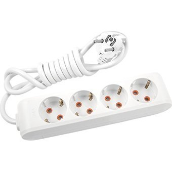 Viko 3500 W Kalın Topraklı 4'lü 20 m Uzatma Kablolu Priz Beyaz