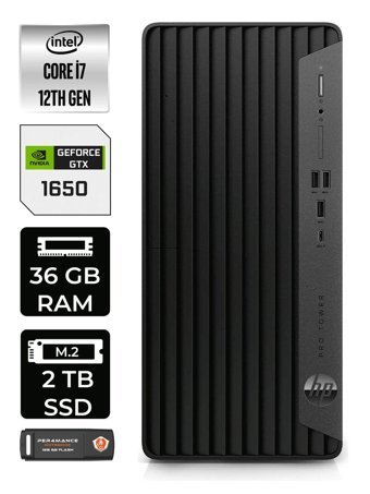 HP Pro Tower 400 G9 6U3M9EA Harici GeForce GTX 1650 Intel Core i7 12700 36 GB Ram 2 TB SSD Tower FreeDos Masaüstü Bilgisayar + PER4 BELLEK