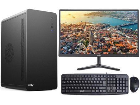 Izoly İZOLY OFİSLY X Dahili Intel HD Graphics Intel Core i7 620M 8 GB Ram 512 GB SSD Tower FreeDos 24 inç Monitörlü Masaüstü Bilgisayar