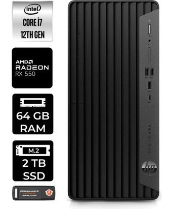 HP Pro Tower 400 G9 6U3M9EAP399 Harici Radeon RX 550 Intel Core i7 12700 64 GB Ram 2 TB SSD Tower Windows 11 Home Masaüstü Bilgisayar + PER4 BELLEK