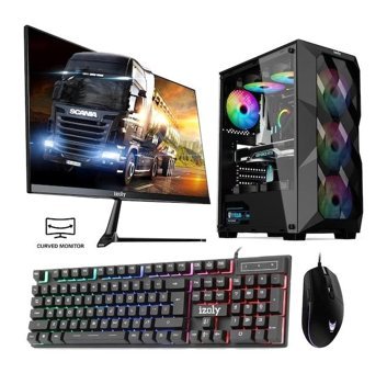 Izoly GLOOM X Harici GeForce RTX 2060 SUPER Intel Core i3 12100F 16 GB Ram 512 GB SSD Tower FreeDos 24 inç Monitörlü Masaüstü Bilgisayar