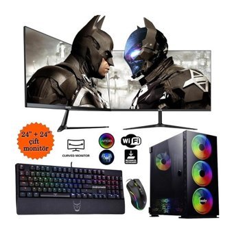Izoly Arwen Harici GeForce RTX 3060 Intel Core i5 10400F 16 GB Ram 512 GB SSD Tower FreeDos 24 inç Monitörlü Masaüstü Bilgisayar