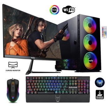 Izoly SHAULA X Harici GeForce RTX 3060 Ti Intel Core i3 10100F 16 GB Ram 512 GB SSD Tower FreeDos 24 inç Monitörlü Masaüstü Bilgisayar