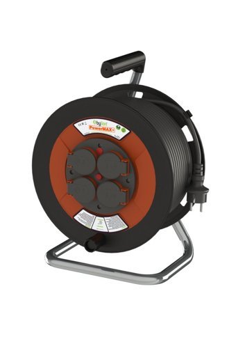 Bylıon 3500 W Kalın Topraklı Akım Korumalı 4'lü 25 m Makaralı Uzatma Kablolu Priz Çok Renkli