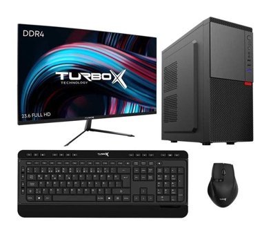 Turbox TX5087 Harici GeForce RTX 3060 Ti Intel Core i5 14400 16 GB Ram 1 TB SSD Tower FreeDos 23.6 inç Monitörlü Masaüstü Bilgisayar