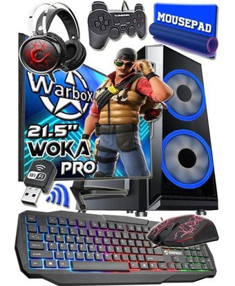 Warbox WOKA Pro Harici Radeon R7 240 Intel Core i7 2600 16 GB Ram 250 GB HDD + 256 GB SSD Tower FreeDos 21.5 inç Monitörlü Masaüstü Bilgisayar