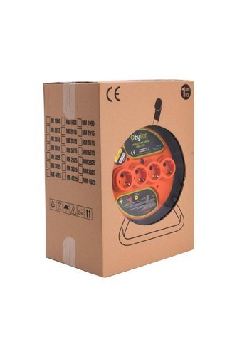 Bylion 3500 W Kalın Topraklı Akım Korumalı 4'lü 20 m Makaralı Uzatma Kablolu Priz Çok Renkli