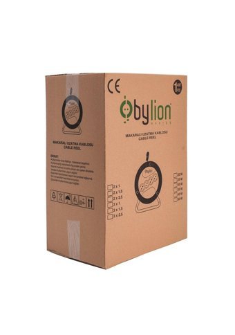 Bylion 3500 W Kalın Topraklı Akım Korumalı 4'lü 20 m Makaralı Uzatma Kablolu Priz Çok Renkli