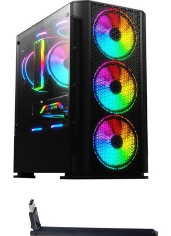 Ramtech TK104 Harici GeForce RTX 3060 Ti Intel Core i3 12100F 16 GB Ram 500 GB HDD + 240 GB SSD Tower FreeDos Masaüstü Bilgisayar
