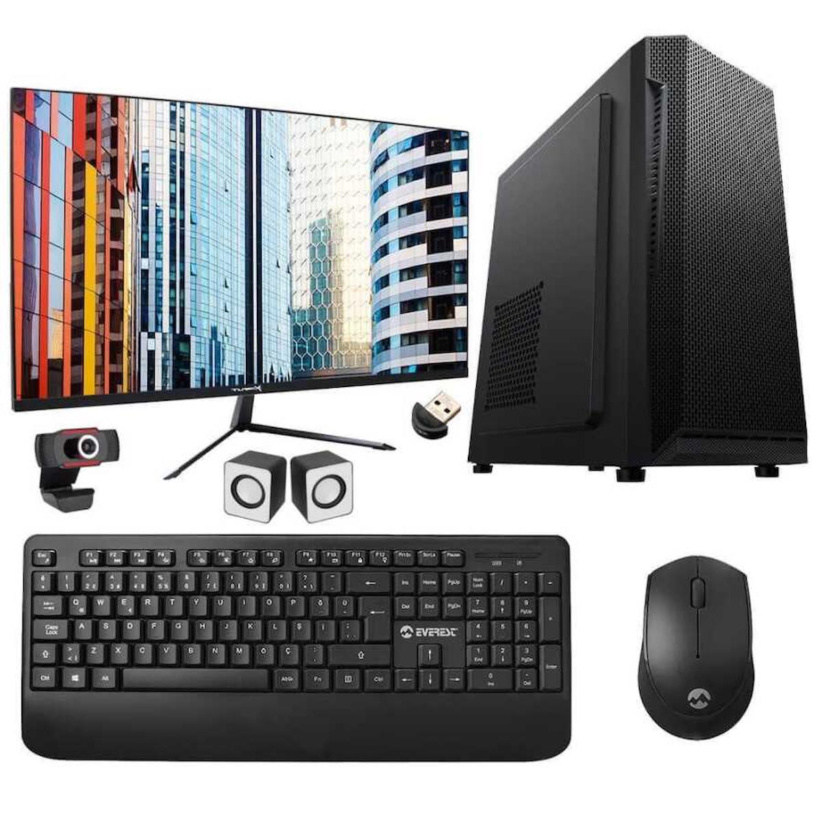 Turbox OFFİCEWORK Dahili Intel HD Graphics Intel Core i5 650 8 GB Ram DDR3 256 GB SSD Tower FreeDos Masaüstü Bilgisayar