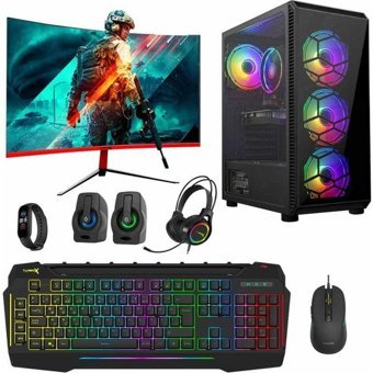 Turbox TX4642 Harici GeForce RTX 3060 Ti AMD Ryzen 5 3600 16 GB Ram 512 GB SSD Tower FreeDos 23.6 inç Monitörlü Masaüstü Bilgisayar