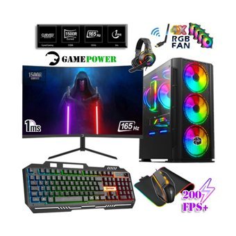 Zeiron GPR25 Harici GeForce GTX 1050 Ti AMD Ryzen 5 3600 32 GB Ram 512 GB SSD Tower FreeDos 23.6 inç Monitörlü Masaüstü Bilgisayar