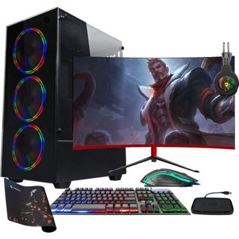 Ramtech Full Force FF60 Harici Radeon RX 550 Intel Xeon X5670 32 GB Ram 240 GB SSD Tower FreeDos 23.6 inç Monitörlü Masaüstü Bilgisayar