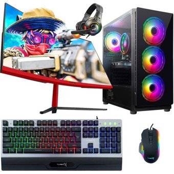 Turbox TX5265 Harici GeForce RTX 3060 Ti Intel Core i7 4770 16 GB Ram 512 GB SSD Tower FreeDos 23.6 inç Monitörlü Masaüstü Bilgisayar