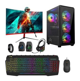 Turbox TX4642 Harici GeForce GTX 750 Ti AMD Ryzen 5 3600 16 GB Ram 512 GB SSD Tower FreeDos 23.6 inç Monitörlü Masaüstü Bilgisayar