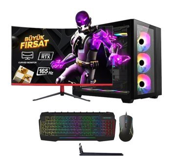 Ramtech FF VİCTORY R550Plus Harici GeForce RTX 4060 AMD Ryzen 5 5500 32 GB Ram 1 TB SSD Tower FreeDos 23.6 inç Monitörlü Masaüstü Bilgisayar