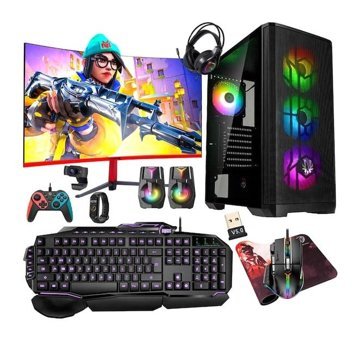 Turbox ZENİTH Harici Radeon RX 550 Intel Core i5 6400 16 GB Ram 1 TB SSD Tower FreeDos 27 inç Monitörlü Masaüstü Bilgisayar