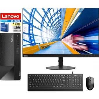 Lenovo Thinkcentre Neo 50T GEN4 412JB005ATR47 Harici GeForce RTX 3060 Ti Intel Core i7 13700 16 GB Ram 512 GB SSD Tower Windows 11 Pro 23.8 inç Monitörlü Masaüstü Bilgisayar + Zetta Flash Bellek